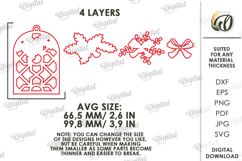 Christmas Layered Ornament Lasercut.Christmas Tree Decor SVG Product Image 2