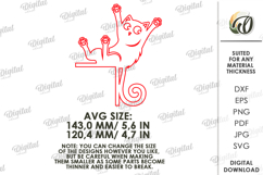 Funny Door Corner Laser Cut. Door Trim Corner. Cat SVG Product Image 2