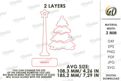 Personalized Family Christmas Tree Laser Cut. Christmas SVG Product Image 2