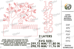 Personalized House Sign Laser Cut. House Number Plaque SVG Product Image 2