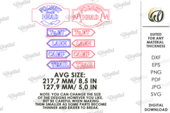 3D Camping Arrow Sign Laser Cut. Directional Sign SVG Product Image 2