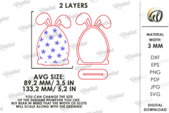 3D Easter Egg Stand Laser Cut. Easter Stand Decor SVG Product Image 2