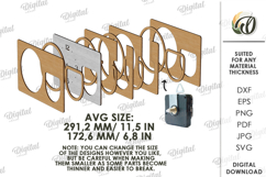 Table Clock Laser Cut. Stand Decor SVG Product Image 2