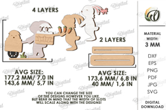 3D Easter Stand Laser Cut. Easter Stand Decor SVG Product Image 2