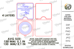 3D Surprise Holder Laser Cut. Anniversary Gift SVG Product Image 2