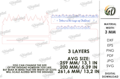 Advent Christmas Calendar Lasercut. Christmas Countdown SVG Product Image 2