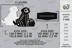 3D Halloween pet stand Laser Cut. Spooky SVG. Dog Product Image 2