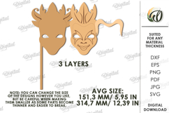 Mardi Gras Photo Booth Prop Laser cut. Masquerade Mask SVG Product Image 2