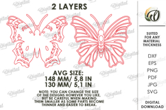 3D Butterfly Laser Cut. Door Knob Hanger SVG Product Image 2