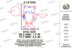 Farm Animal Magnet Laser Cut. Fridge Magnet. Cat SVG Product Image 2