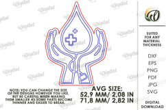 Blood Donor Badge Laser Cut. Blood Donation Badge SVG Product Image 2