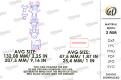 Triple Characters Stand Decor Lasercut. Reindeer SVG Product Image 2