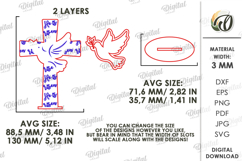 3D Christian Cross Laser Cut. Christian Stand Decor SVG Product Image 2