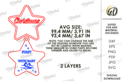 First Christmas Ornament Lasercut. Christmas Tree Decor SVG Product Image 2