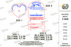 Guest Book Alternative Lasercut. Wedding Sign With Stand SVG Product Image 3