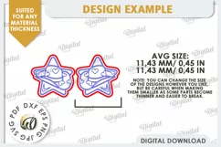 Valentine's Western Earrings Laser Cut. Cowboy Earrings SVG Product Image 2