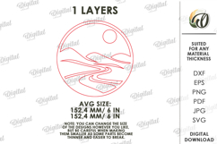 Nature Wall Art Laser Cut. Nature Scene. Wall Decor SVG Product Image 2