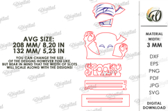 Halloween Character Shelf Sitter Laser Cut. Stand decor SVG Product Image 2