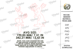 Garden Stakes Laser Cut. Garden Decor. Bunnies SVG Product Image 2