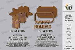 Vintage Christmas Wall Decor Lasercut. Christmas Decor SVG Product Image 2