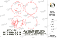 Easter Round Wall Ornament Laser Cut. Wall Decor SVG Product Image 2