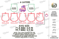 Mason Jar Valentine's Day Ornament Laser Cut. Valentine SVG Product Image 2