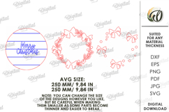 Christmas Grunge Round Sign Laser Cut. Christmas Decor SVG Product Image 2