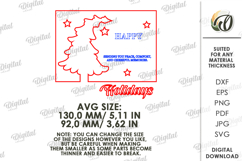 Christmas Greeting Card Laser Cut. Christmas SVG Product Image 2