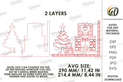 Christmas Mirror Decor Laser Cut. Christmas Decor SVG Product Image 2