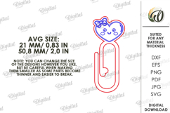 Decorative Bookmark Laser Cut. Paper Clip Bookmark SVG Product Image 2