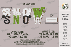 Decorative stand word Laser Cut. Christmas Decor SVG Product Image 2