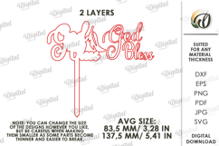 Christening Cake Topper Laser Cut. Christening decor SVG Product Image 2