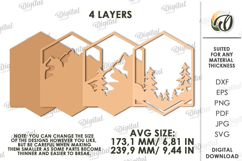 Nature Wall Art Laser Cut. Layered wall Decor SVG Product Image 2