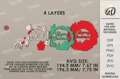 Christmas Wreath Laser Cut. Christmas Decor SVG Product Image 2