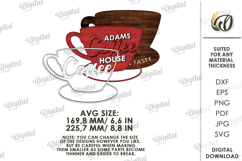 Kitchen Retro Wall Decor Laser Cut. Kitchen Decor SVG Product Image 2