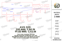 Layered Wooden Hanger Laser Cut. Wall Key Rack SVG Product Image 2