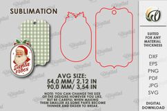 Vintage Christmas Gift Tag Laser Cut. Christmas SVG Product Image 2