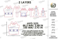 Christmas Hanging Ornaments Laser Cut. Wall Decor SVG Product Image 2
