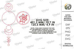 Boho Wall Hanging Decor Laser Cut. Wall Decor SVG Product Image 2