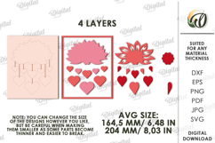 Valentine&#039;s Day Layered Wall Decor Laser Cut. Wall Decor SVG Product Image 2