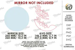 Modern Mirror Decor Laser Cut. Nature Mirror Decoration SVG Product Image 4