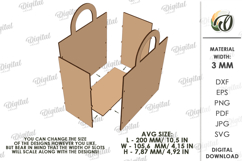 3D Gift Bag Laser Cut. Gift Holder. Present Bag SVG Product Image 2