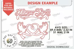 3D Valentine's Day Wall Decoration Laser Cut. Love Sign SVG Product Image 2