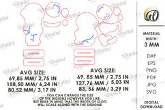 3D Valentine's Day Figurines Laser Cut. Stand Decor SVG Product Image 2