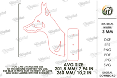 Dog Leash Holder Laser Cut. Dog Decor SVG Product Image 2
