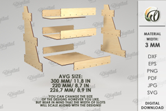 Display Stand Laser Cut. Wooden Stand SVG Product Image 2