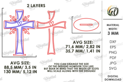 3D Christian Crosses Bundle Laser Cut. Stand Decor SVG Product Image 5