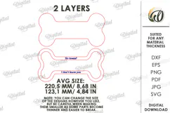 3D Dog Charcuterie Board Laser Cut. DogTreat Plate SVG Product Image 2