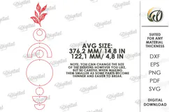 Boho Wall Hanging Decor Laser Cut. Wall Decor SVG Product Image 2