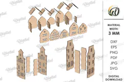 Christmas Village Light Stand Laser Cut. Christmas SVG Product Image 3